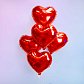 Набор из 5 красных шаров "Сердца"