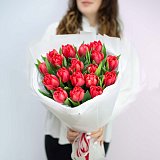 Букет из 19 пионовидных тюльпанов "Вдохновение" — миниатюра 3