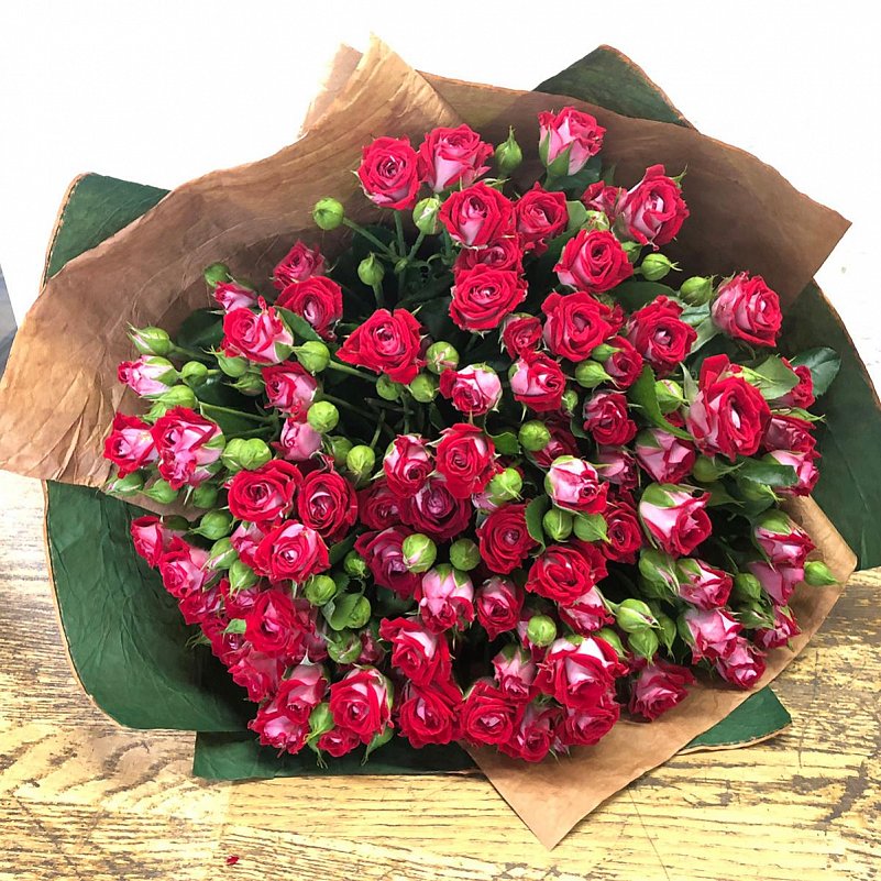 31 кустовая роза "Рубиэлла"