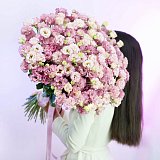 Большой букет из 51 розовой эустомы — миниатюра 3
