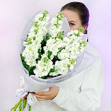 Букет из 9 белых маттиол — миниатюра 2