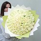 101 белая роза Россия 60 см