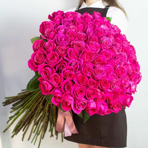 101 розовая роза "Пинк Флойд" 90 см
