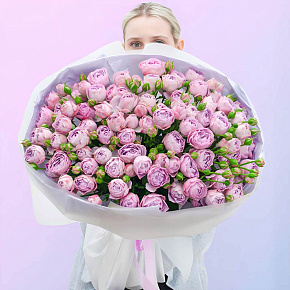 Букет из пионовидных роз "Лавандер Love!"