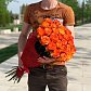 Букет из 25 роз желто-оранжевых "Хай Мэджик" 80 см