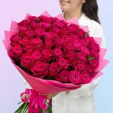 51 малиновая роза 60 см — миниатюра 3
