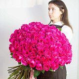 101 розовая роза "Пинк Флойд" 80 см — миниатюра 2