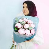 Букет из 9 пионов "Сара Бернар" — миниатюра 3
