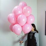 Розовые гелиевые шары 15 шт.
