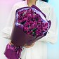 Букет из 19 фиолетовых пионовидных тюльпанов