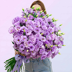 Большой букет 51 сиреневая эустома