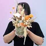 Композиция со свечой и сухоцветами — миниатюра 2