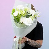 Букет с хризантемой и эустомой — миниатюра 2