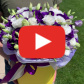 Шляпная коробка с 29 белыми и фиолетовыми эустомами — видео